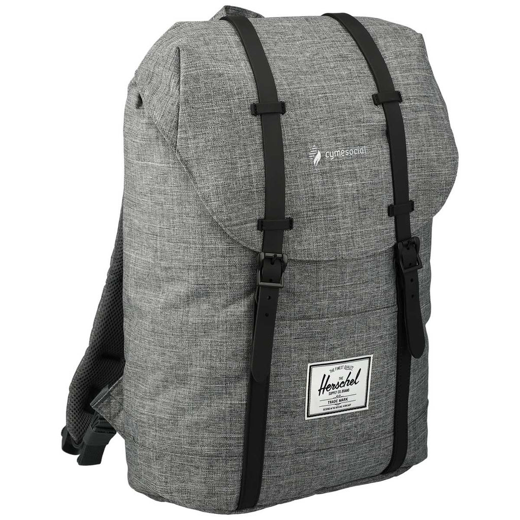 Herschel Raven Crosshatch Retreat 15" Computer Backpack
