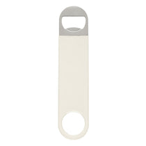 Hit White Large Vinyl Coated Stainless Steel Bottle Opener