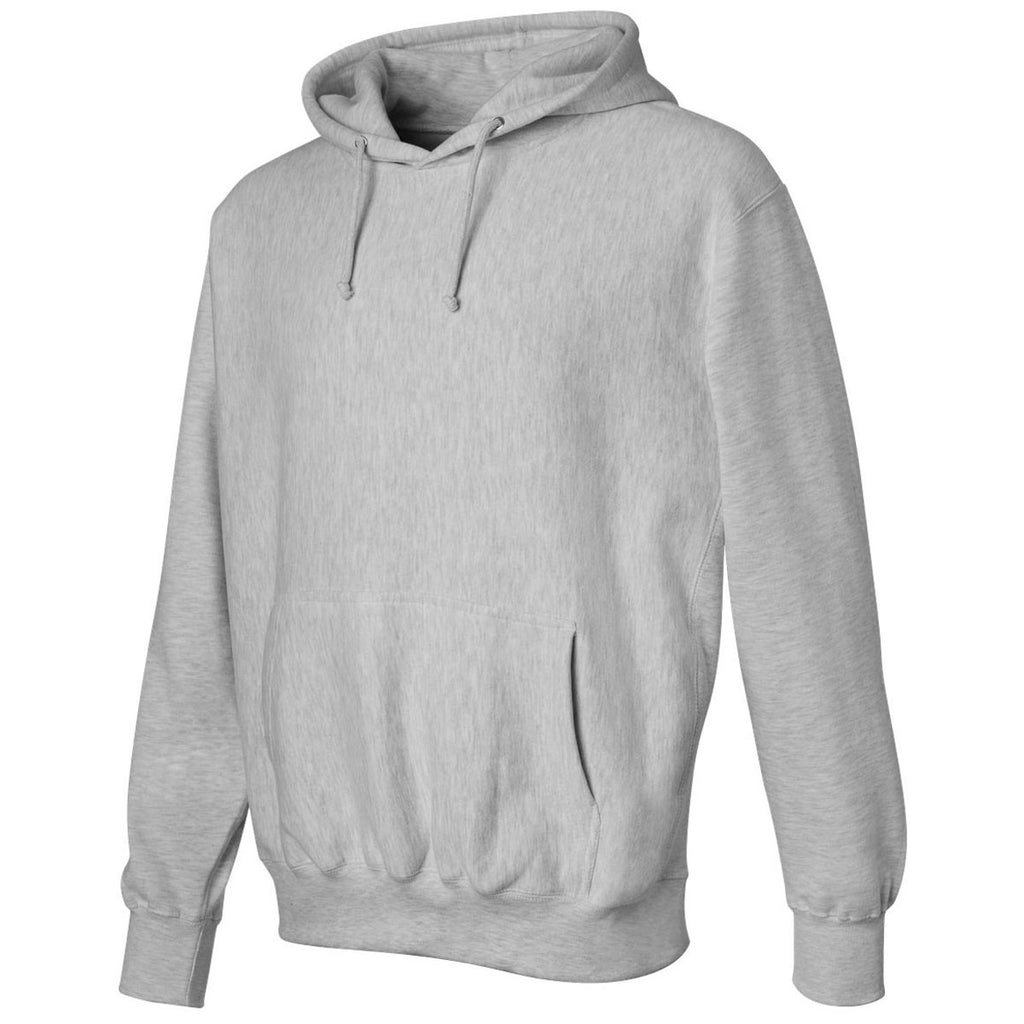 Weatherproof Men's Heather Grey Cross Weave Hooded Sweatshirt