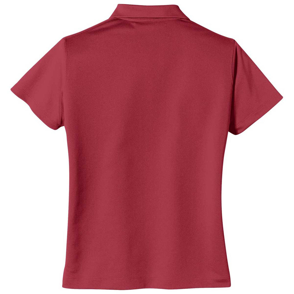 Nike Women's Red Tech Basic Dri-FIT Short Sleeve Polo