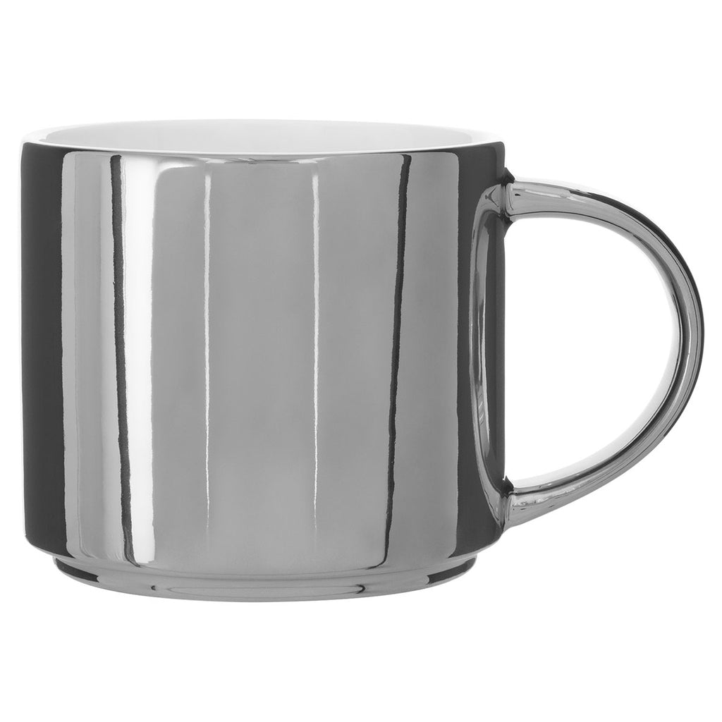 ETS Silver/White Monaco Metallic Mug 16 oz