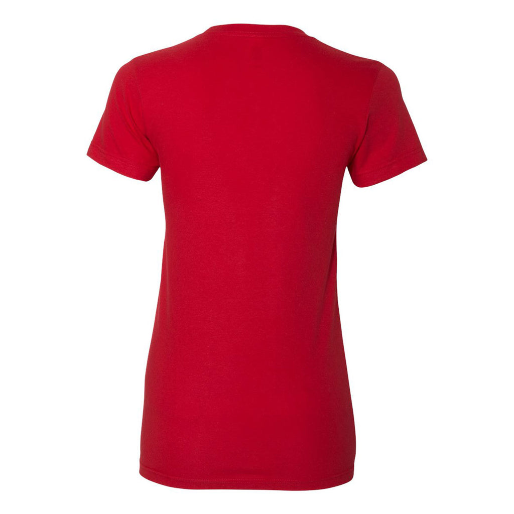 American Apparel Women's Red Fine Jersey Short Sleeve T-Shirt