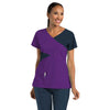 Barco Grey's Anatomy Women's Plush Purple/Graphite Signature Color Block Top