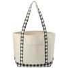 Leeds Black/Grey Buffalo Plaid 18oz Cotton Boat Tote