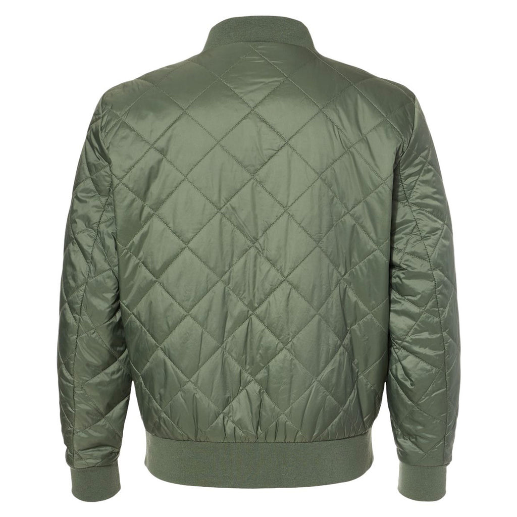 Weatherproof Men's Olive Grey Heat Last Quilted Packable Bomber