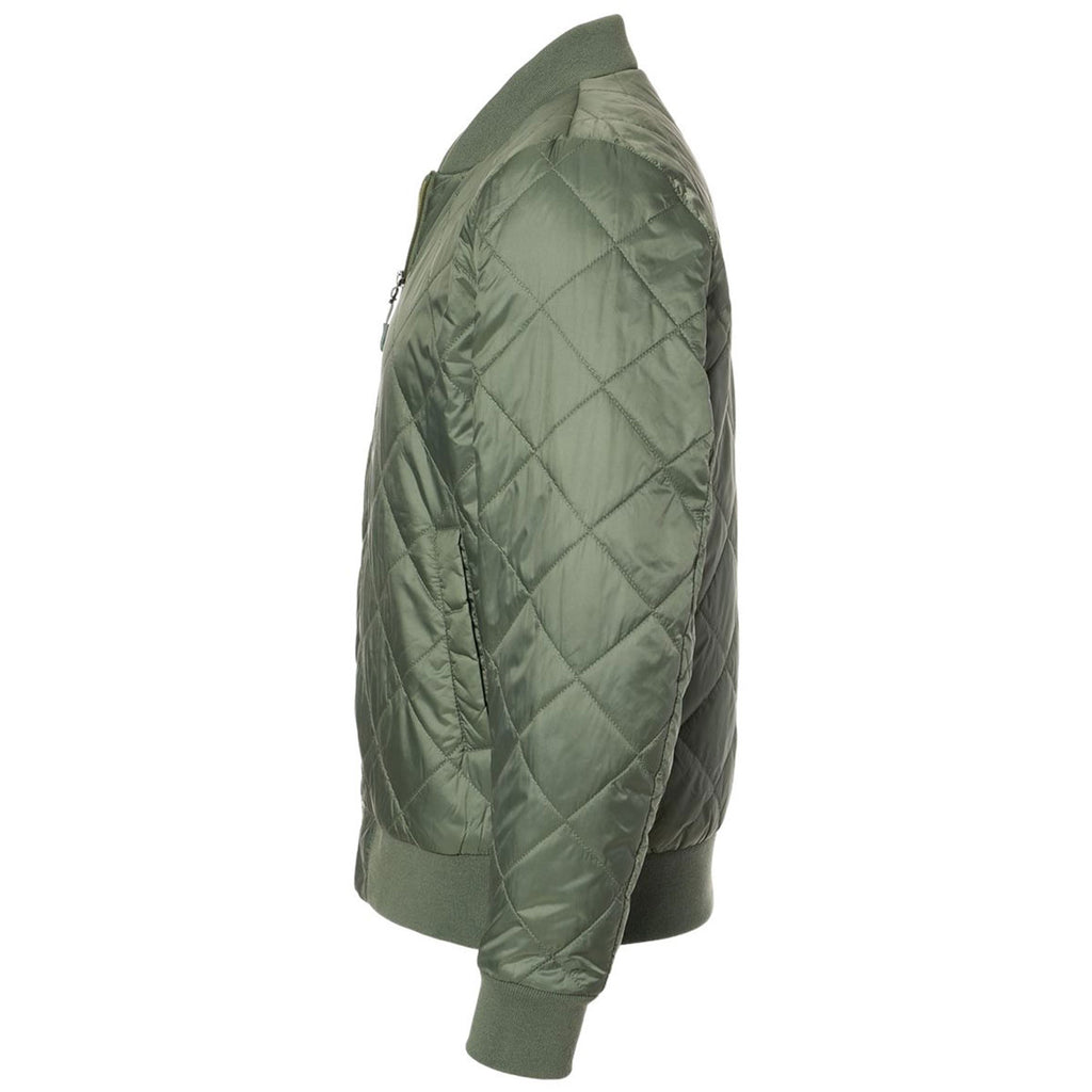 Weatherproof Men's Olive Grey Heat Last Quilted Packable Bomber