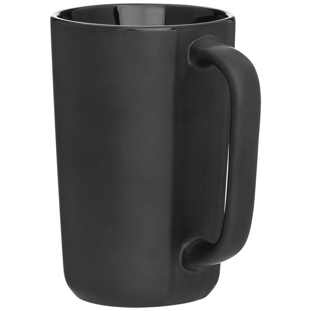 ETS Black 14 oz Ceramic Ledge Mug