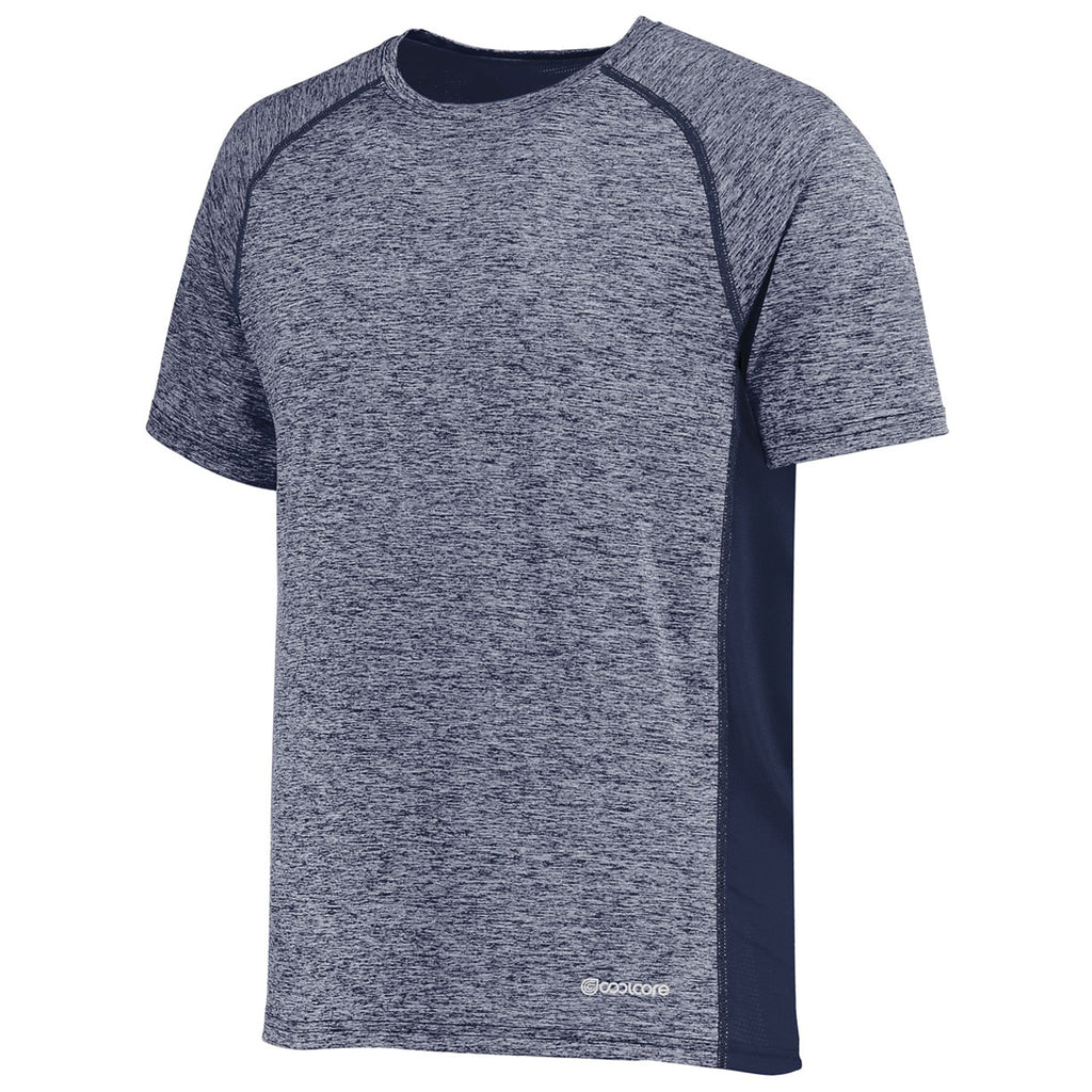 Holloway Men's Navy Heather Electrify Coolcore Tee