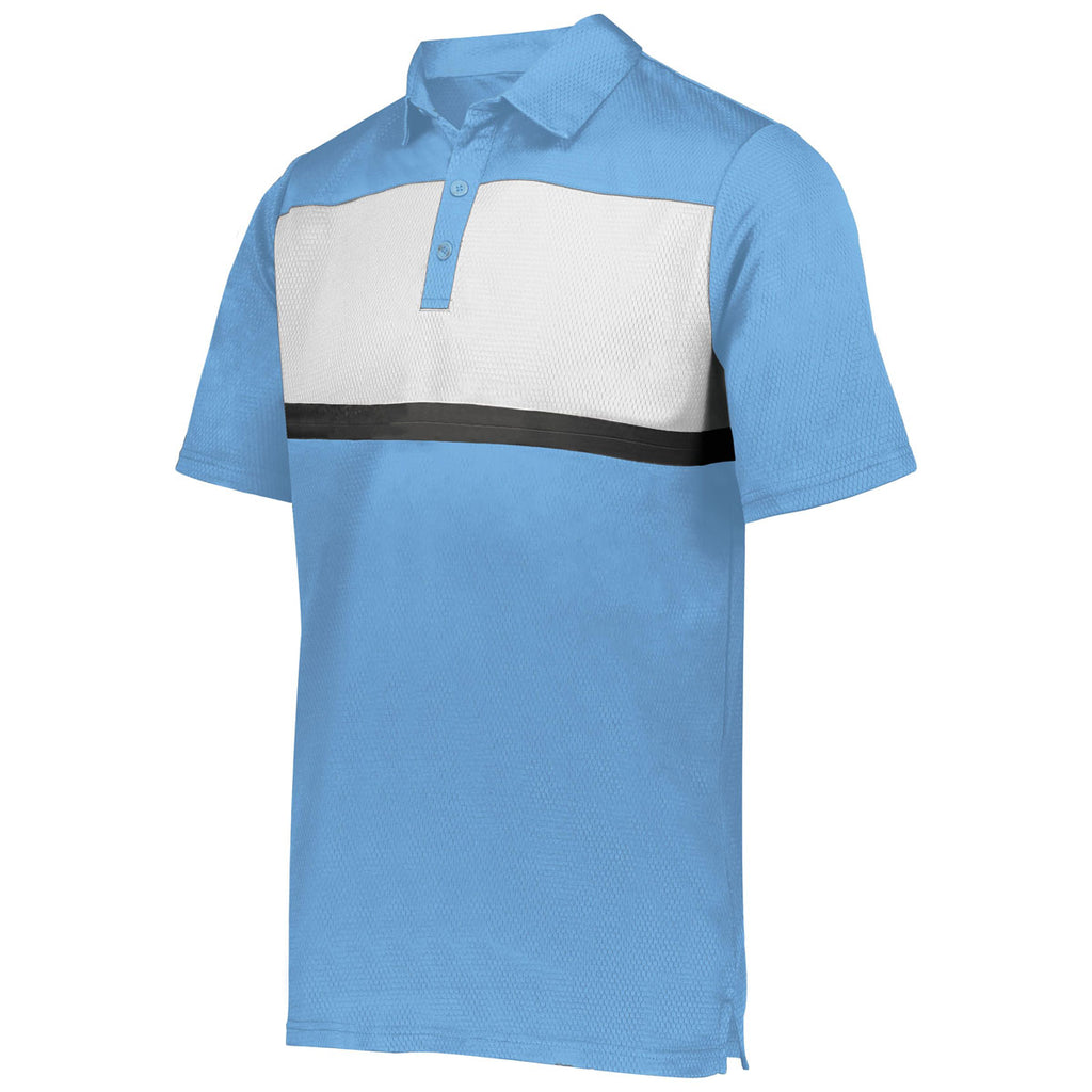 Holloway Men's Columbia Blue/White Prism Bold Polo