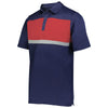 Holloway Men's Navy/Scarlet Prism Bold Polo