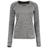 Holloway Women's Black Heather Electrify Coolcore Long Sleeve Tee