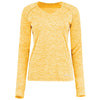 Holloway Women's Gold Heather Electrify Coolcore Long Sleeve Tee