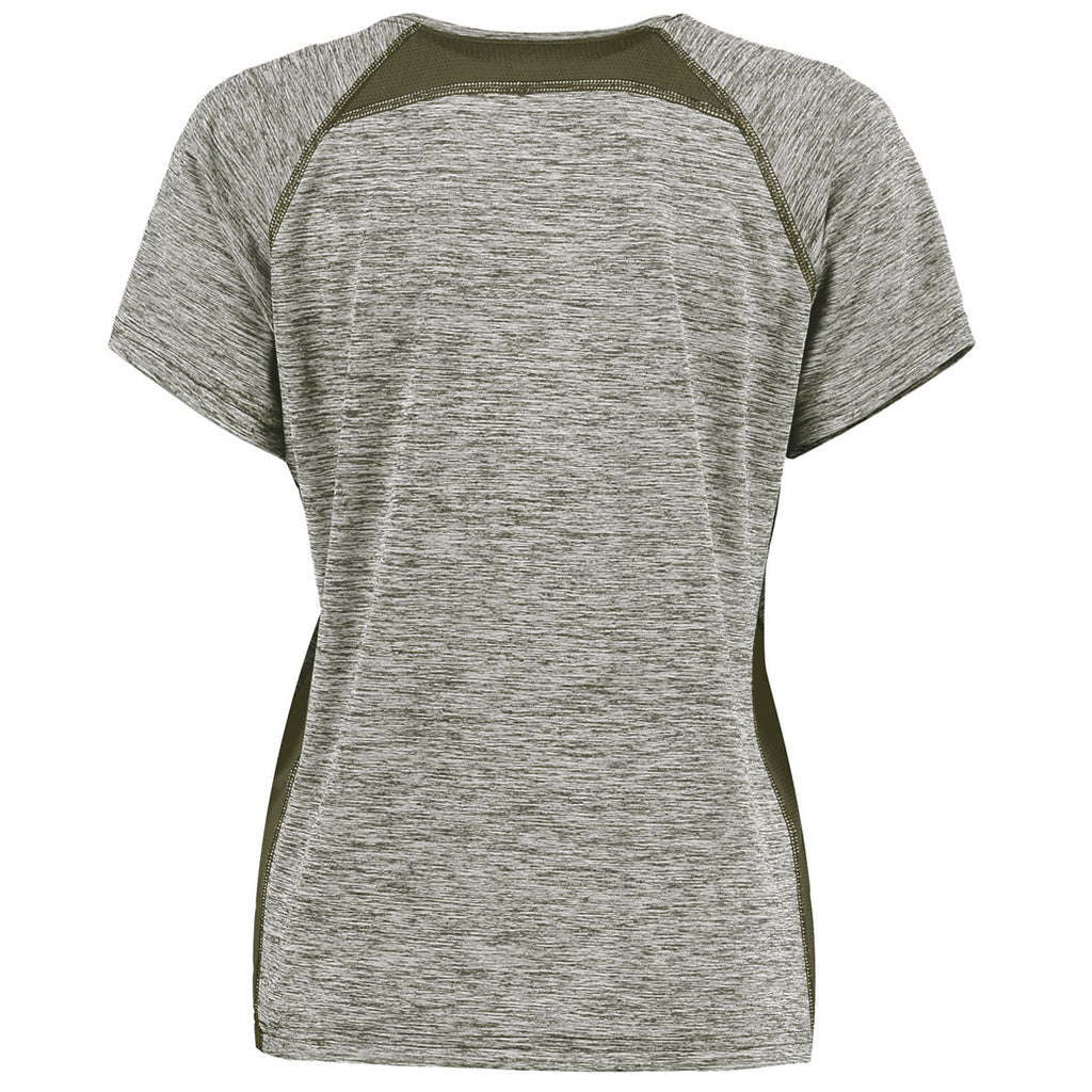 Holloway Women's Olive Heather Electrify Coolcore Tee