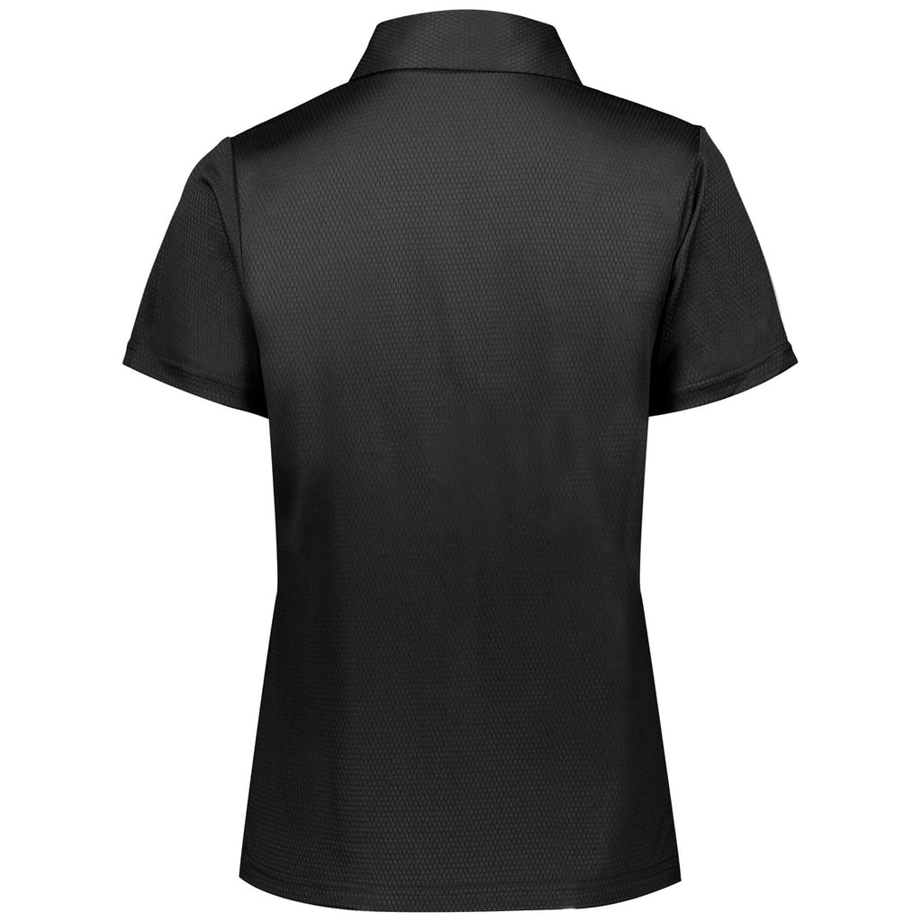 Holloway Women's Black/Gold Prism Bold Polo