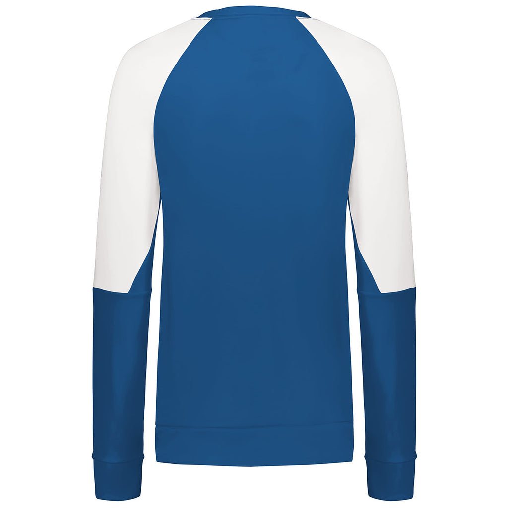 Holloway Women's Royal/White Momentum Team Fleece Crew