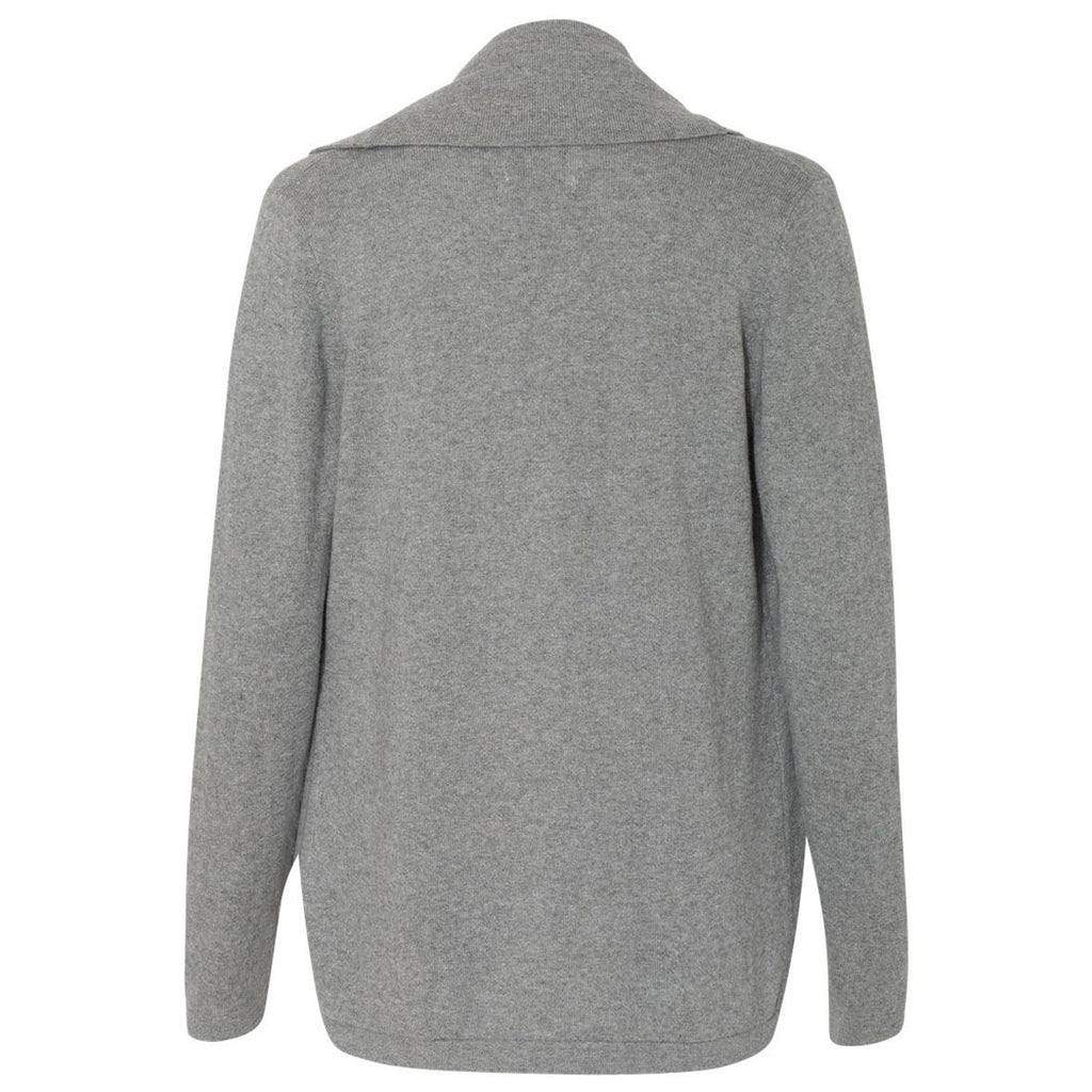 Weatherproof Women's Medium Grey Heather Cotton Cashmere Cardigan