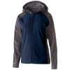 Holloway Women's Carbon Print/Navy Raider Softshell Jacket