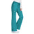 Cherokee Women's Teal Blue Workwear Premium Core Stretch Jr. Fit Low-Rise Drawstring Cargo Pant