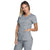 Cherokee Women's Grey Workwear Premium Core Stretch Jr. Fit V-Neck Top
