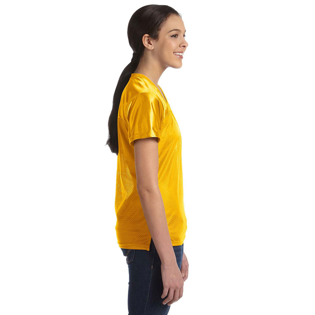 Augusta Sportswear Women's Gold Junior Fit Replica Football T-Shirt