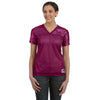 Augusta Sportswear Women's Maroon Junior Fit Replica Football T-Shirt