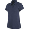 Charles River Women's Navy Heather Heathered Polo