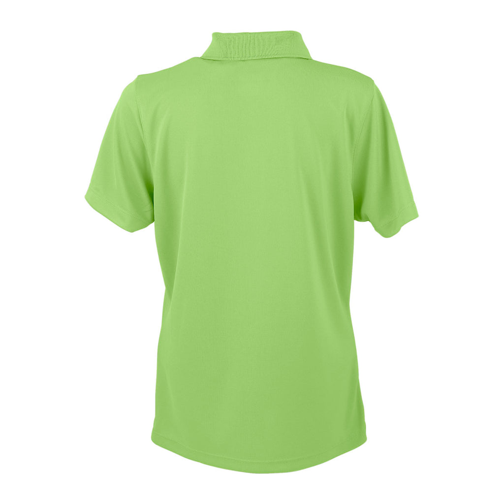 Vansport Women's Lime Omega Solid Mesh Tech Polo