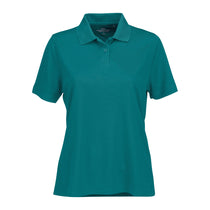 Vansport Women's Teal Omega Solid Mesh Tech Polo