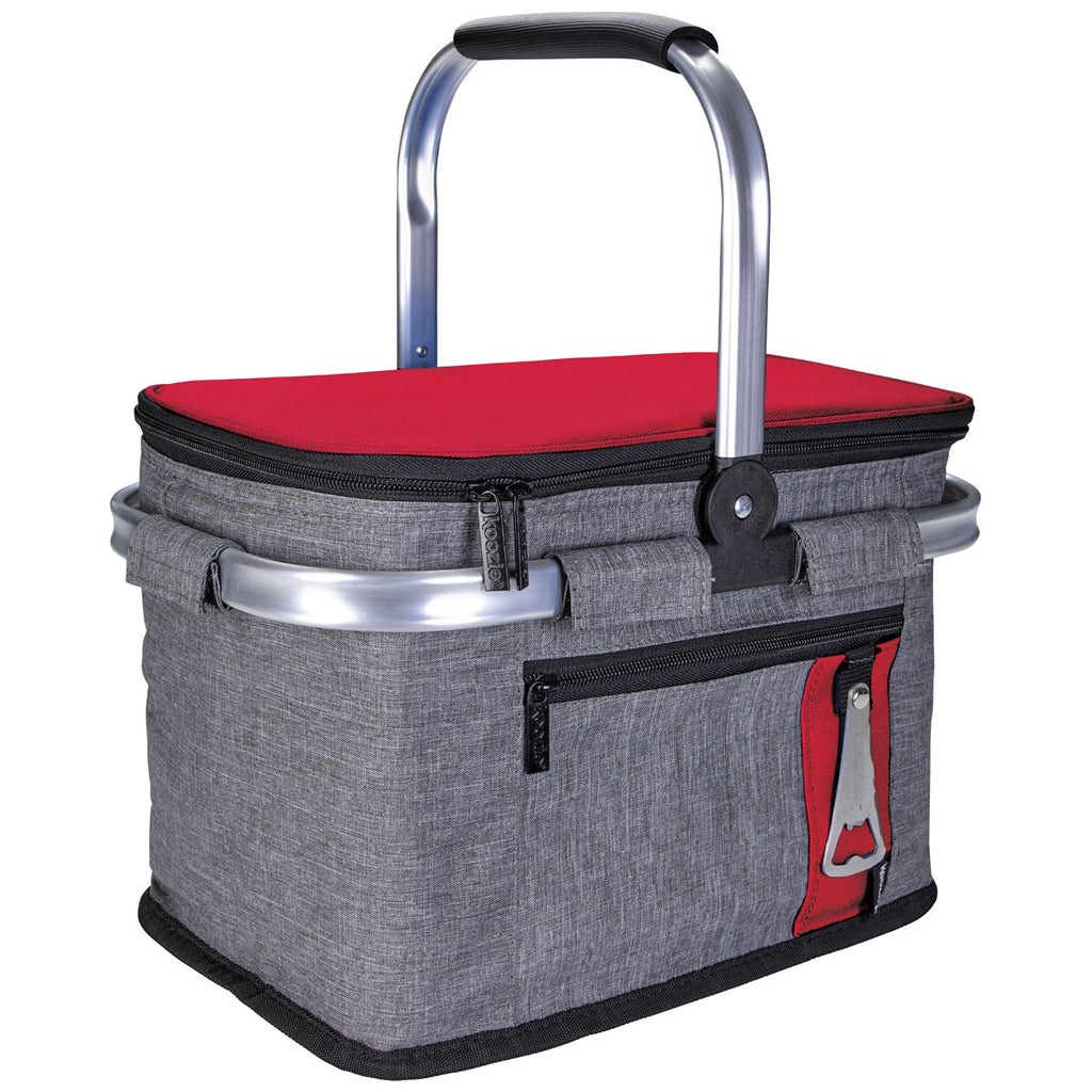 Koozie Red Collapsible Picnic Basket