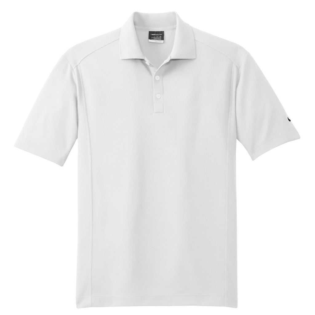 Nike Men's White Dri-FIT Short Sleeve Classic Polo