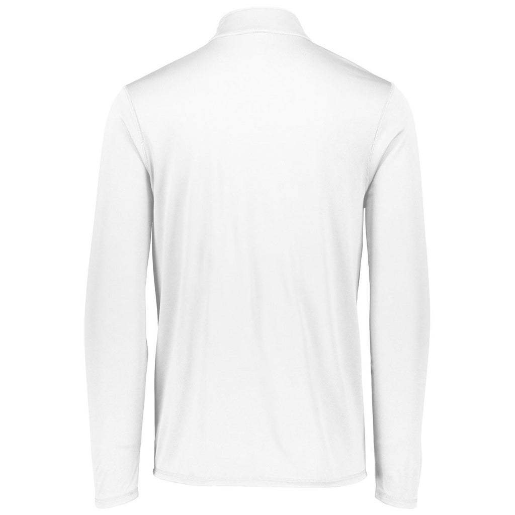 Augusta Sportswear Men's White Attain Quarter-Zip Pullover