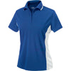 Charles River Women's Royal/White Color Blocked Wicking Polo