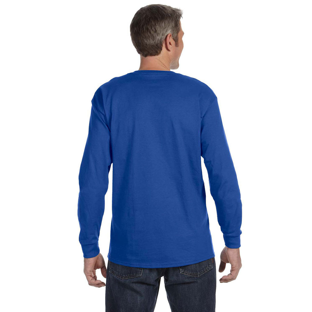 Jerzees Men's Royal 5.6 Oz Dri-Power Active Long-Sleeve T-Shirt