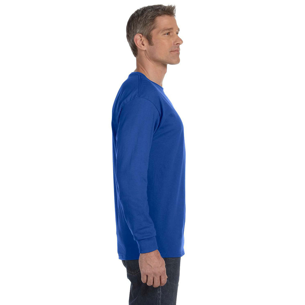 Jerzees Men's Royal 5.6 Oz Dri-Power Active Long-Sleeve T-Shirt