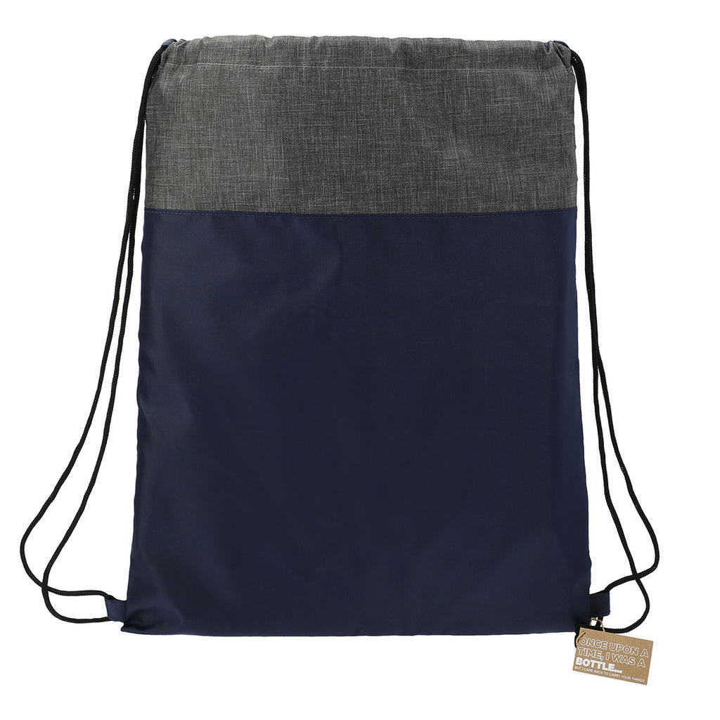 Leed's Navy Ash Recycled Drawstring Bag