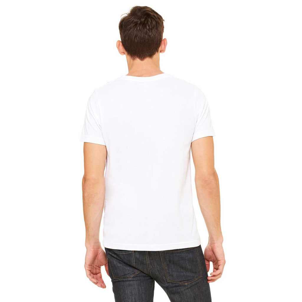 Bella + Canvas Men's White Jersey Short-Sleeve Pocket T-Shirt