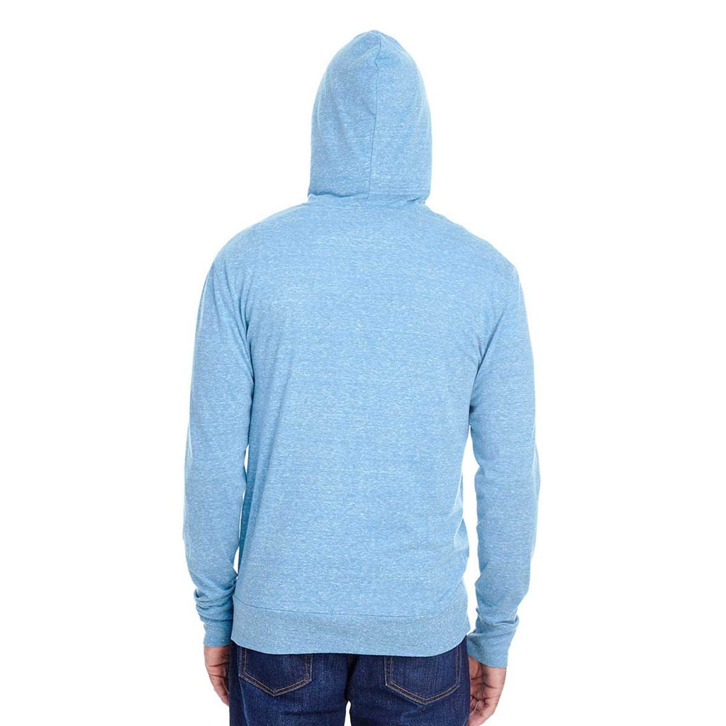 Threadfast Unisex Royal Triblend Full-Zip Light Hoodie