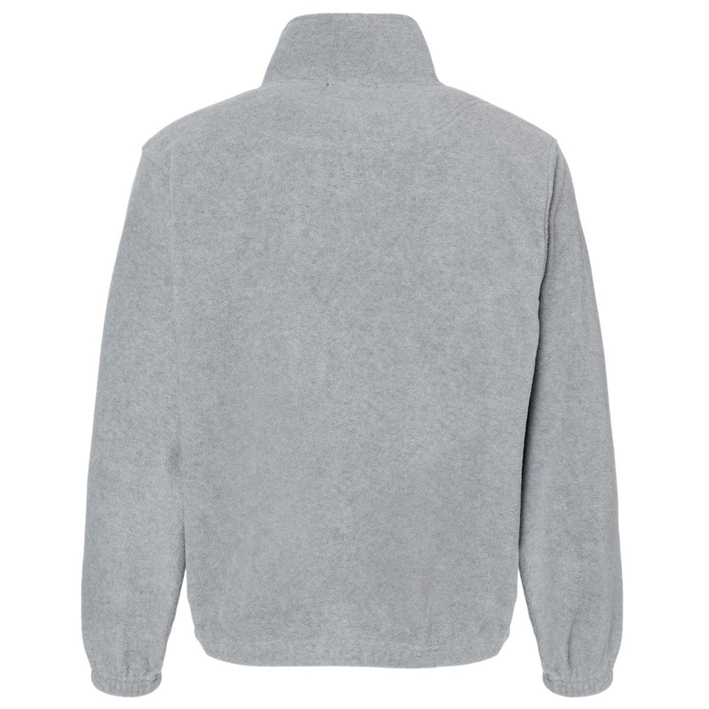 Burnside Men's Heather Grey Polar Fleece Quarter-Zip Pullover