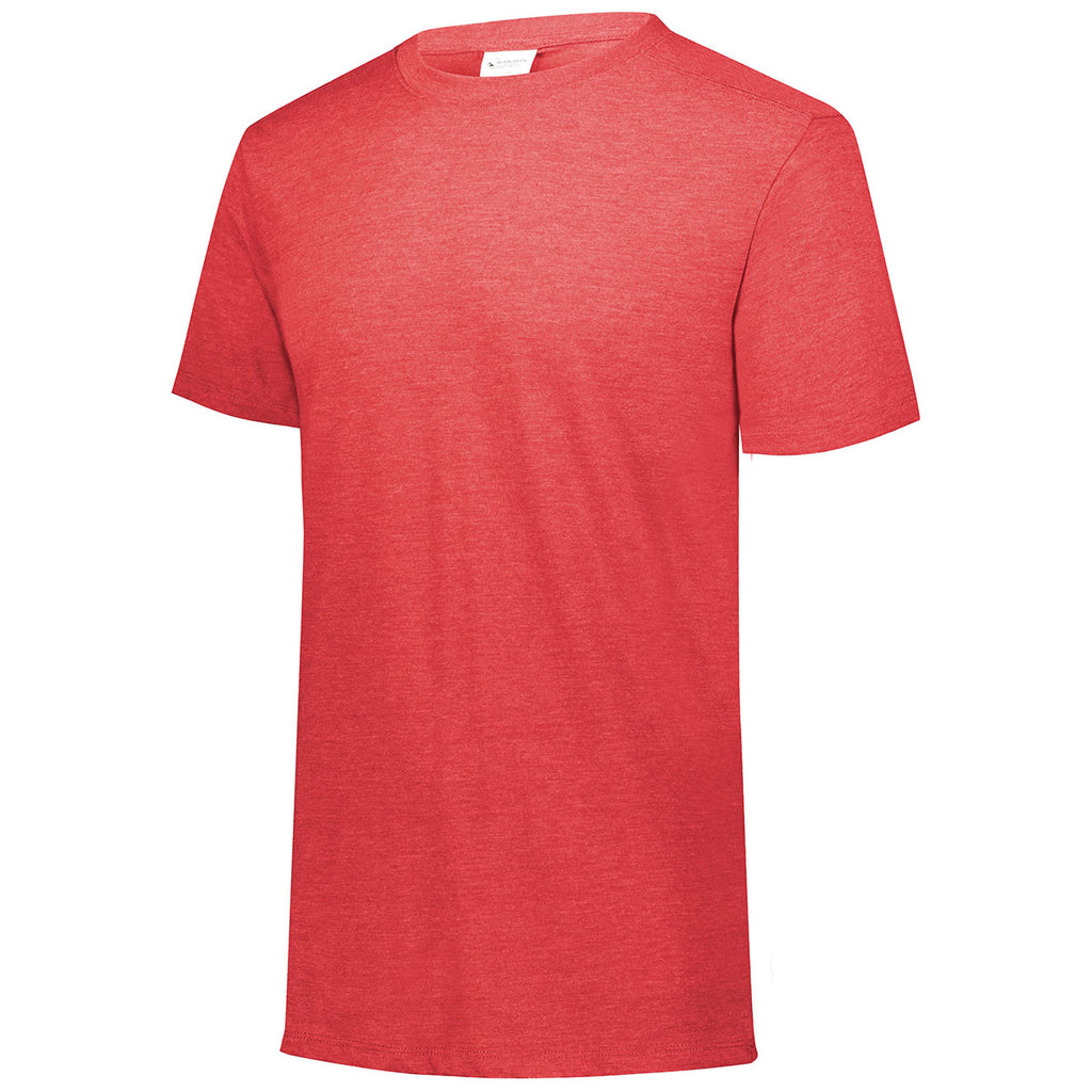 Augusta Sportswear Men's Red Heather Tri-Blend Tee