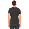 Bella + Canvas Men's Charcoal Black Triblend Short-Sleeve Henley