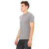 Bella + Canvas Men's Grey Triblend Short-Sleeve Henley