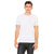 Bella + Canvas Men's White Fleck Triblend Short-Sleeve Henley