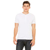 Bella + Canvas Men's White Fleck Triblend Short-Sleeve Henley