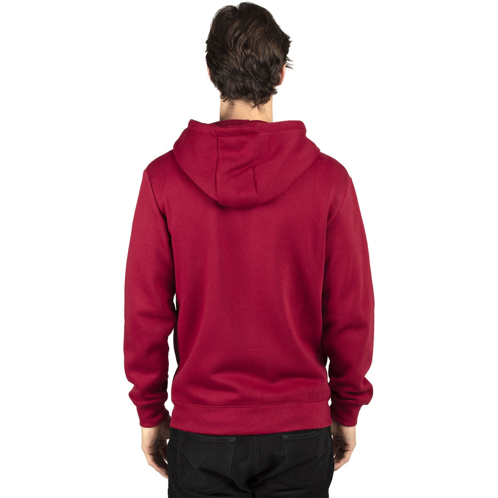 Threadfast Unisex Burgundy Ultimate Fleece Full-Zip Hooded Sweatshirt