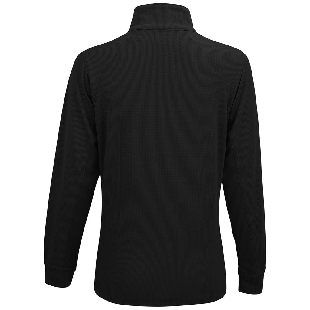 Vansport Women's Black Mesh 1/4-Zip Tech Pullover