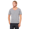 Bella + Canvas Men's Grey Triblend Jersey Wide Neck T-Shirt