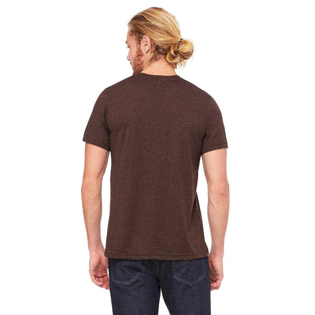 Bella + Canvas Unisex Brown Triblend Short-Sleeve T-Shirt