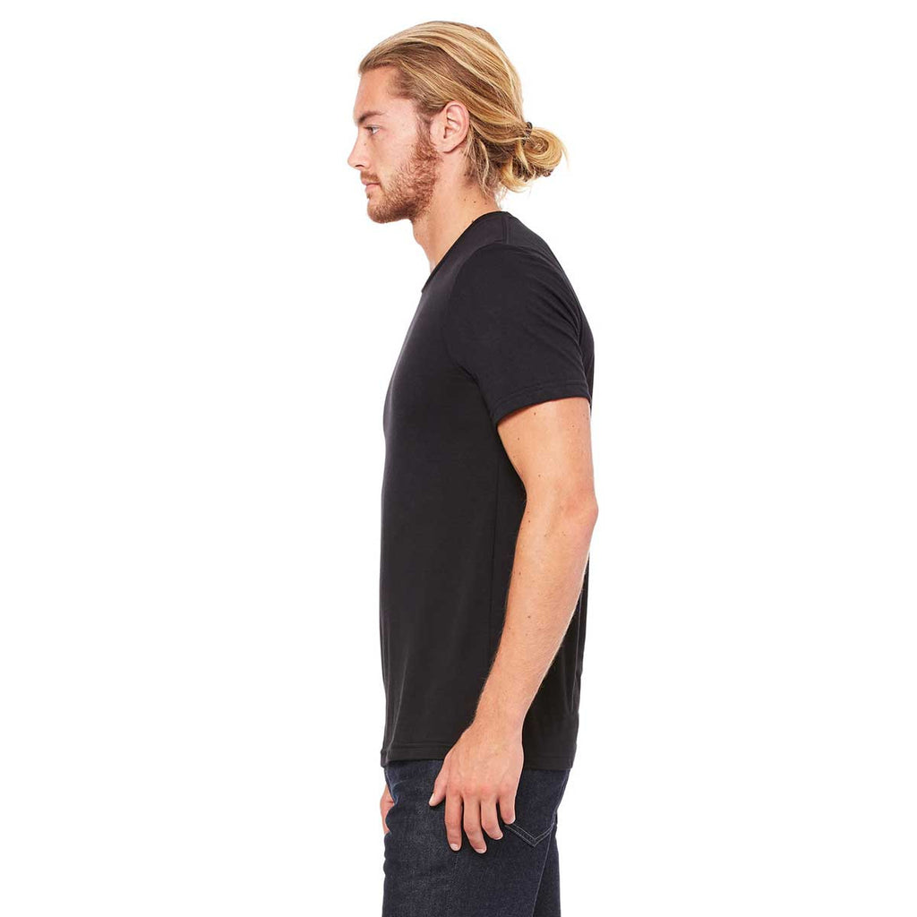 Bella + Canvas Unisex Solid Black Triblend Short-Sleeve T-Shirt