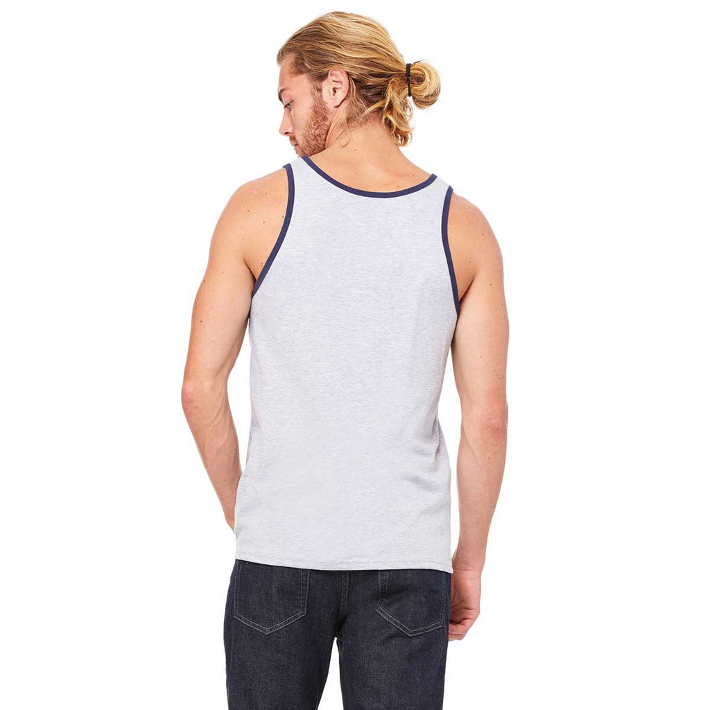 Bella + Canvas Unisex Athletic Heather/Navy Jersey Tank