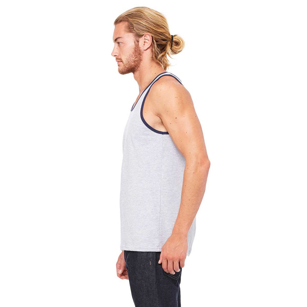 Bella + Canvas Unisex Athletic Heather/Navy Jersey Tank